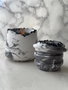 Aberto Design Glamour Candle 43ST - Juego de 3 Velas de Soja Gris y Blanco